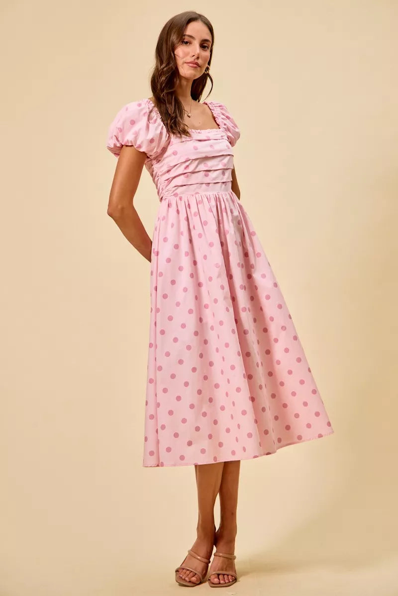 Venus Polka Dot Midi Dress — view 2