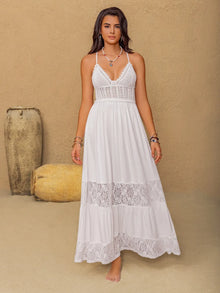 Brigid Lace Detail Crochet Tiered Maxi Cami Dress — thumbnail 6