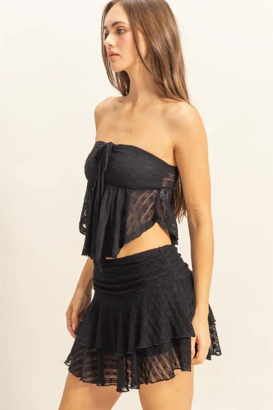 Aphrodite Lace Bustier Flowy Tube Top — view 2