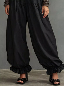 Bastet Smocked Ruffle Hem Wide Leg Pants — thumbnail 2