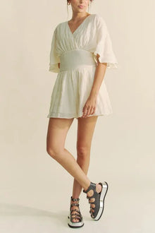 Selene Batwing Sleeve Waist Belt Romper — thumbnail 7