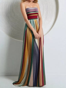 Maat Striped Pleated Tube Maxi Dress — thumbnail 2