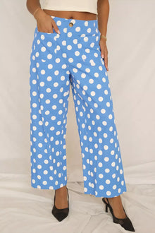 Iris Polka Dot Print Patched Pocket Mid-rise Straight Leg Pants — thumbnail 3