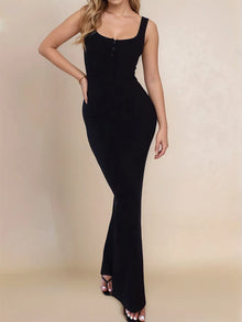 Bastet Side Slit Wide Strap Maxi Dress — thumbnail 1