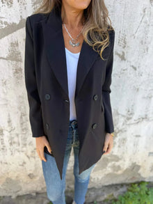 Athena Collared Neck Long Sleeve Blazer — thumbnail 4