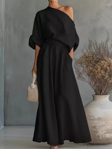 Maat One Shoulder Top and Wide Leg Pants Set — thumbnail 3