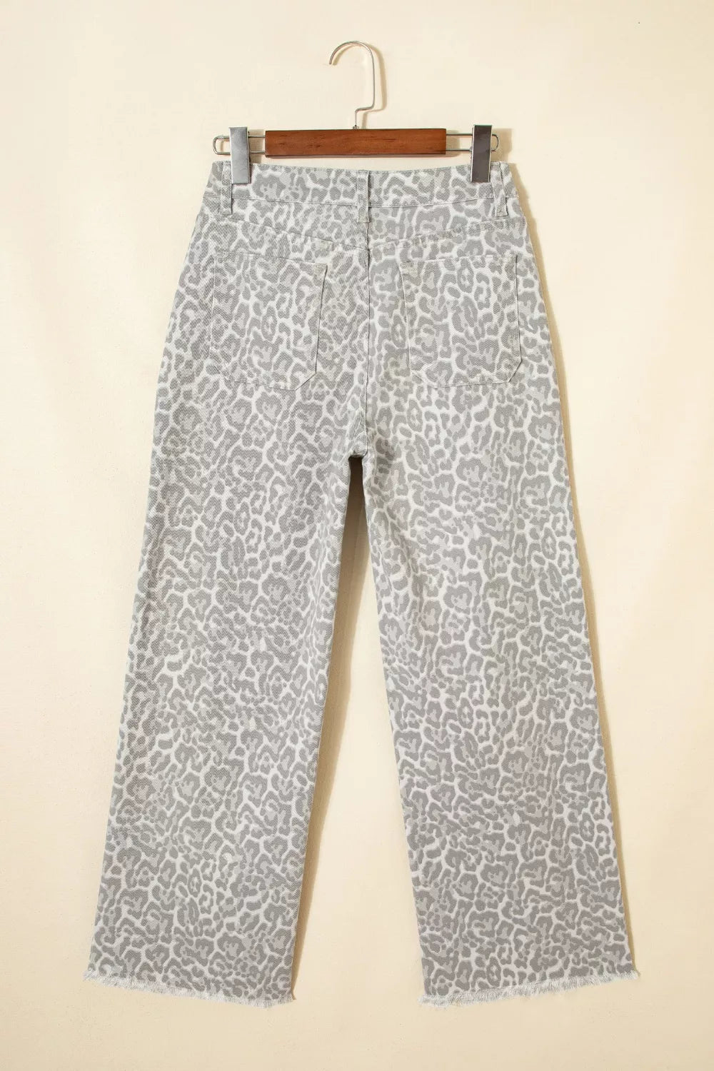 Freya Leopard Print Wide Leg Jeans — view 4