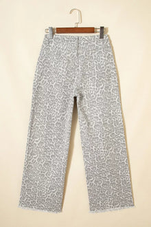 Freya Leopard Print Wide Leg Jeans — thumbnail 4