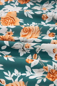 Persephone Floral Print Trimmed V Neck Tie Waist Sleeveless Dress — thumbnail 14