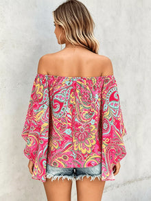 Eir Printed Off Shoulder Blouse — thumbnail 6