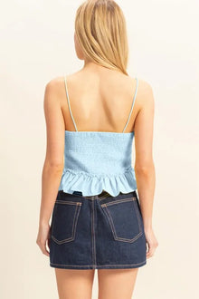 Venus Poplin Smocked Waist Summery Cami Top — thumbnail 3