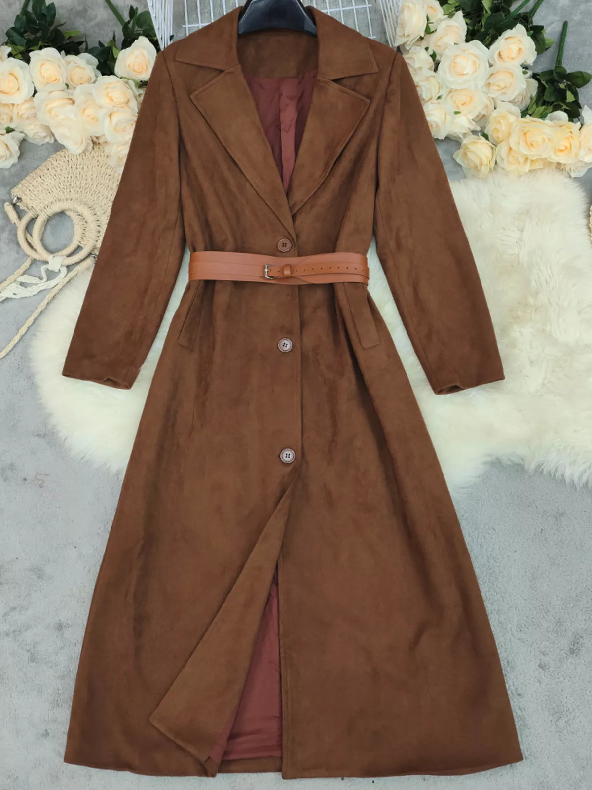 Gaia Lapel Collar Longline Outerwear — view 2