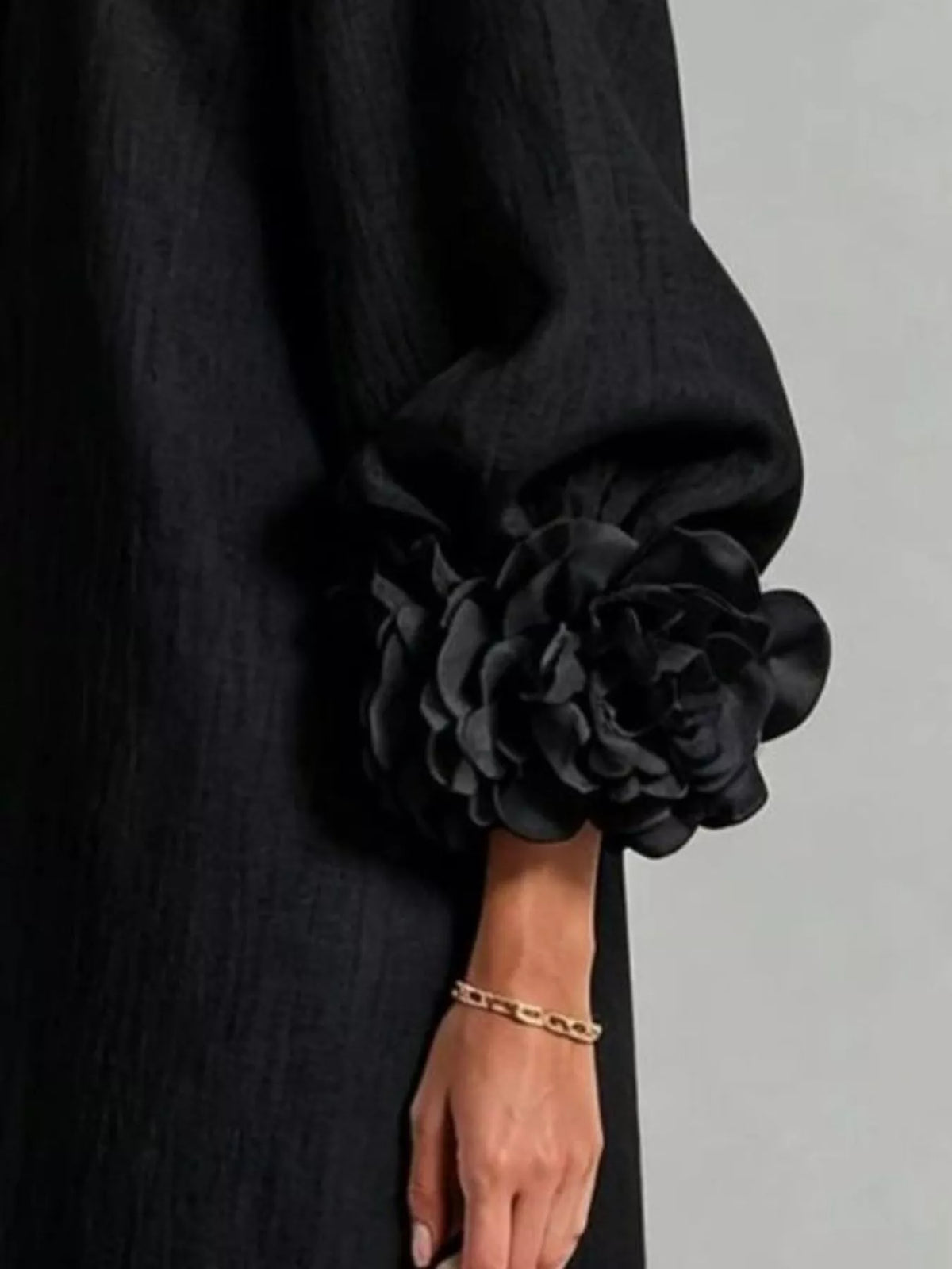 Olwen 3D Floral 3/4 Sleeve Mini Dress — view 6