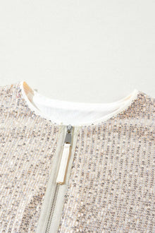 Asteria Sequin Zip Up Long Sleeve Jacket — thumbnail 15