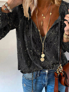 Morrigan Lace Tie-Neck Blouse — thumbnail 7
