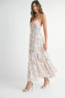 Parvati Floral Print Tiered Cami Maxi Dress — thumbnail 4