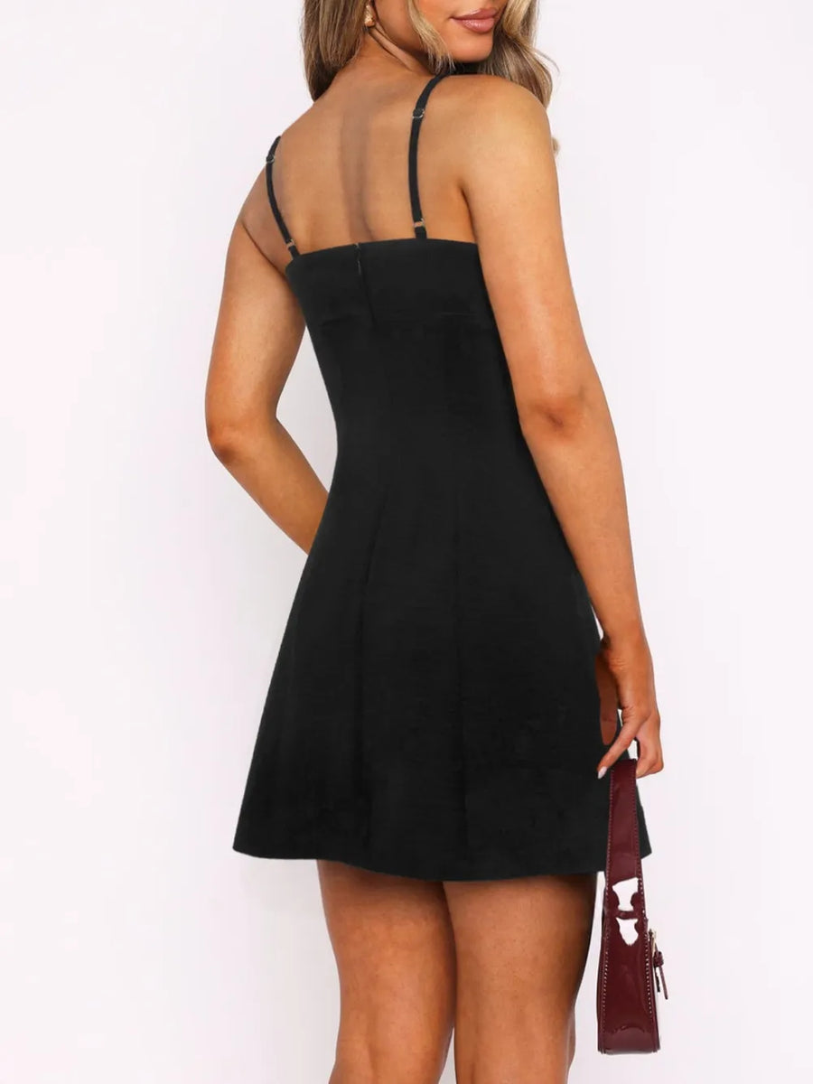 Morrigan Contrast Mini Cami Dress styled in the studio