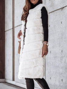 Gaia Faux Fur Longline Vest Coat — thumbnail 8
