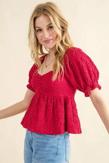 Ishtar Lovely Textured and Smocked Top — thumbnail 2