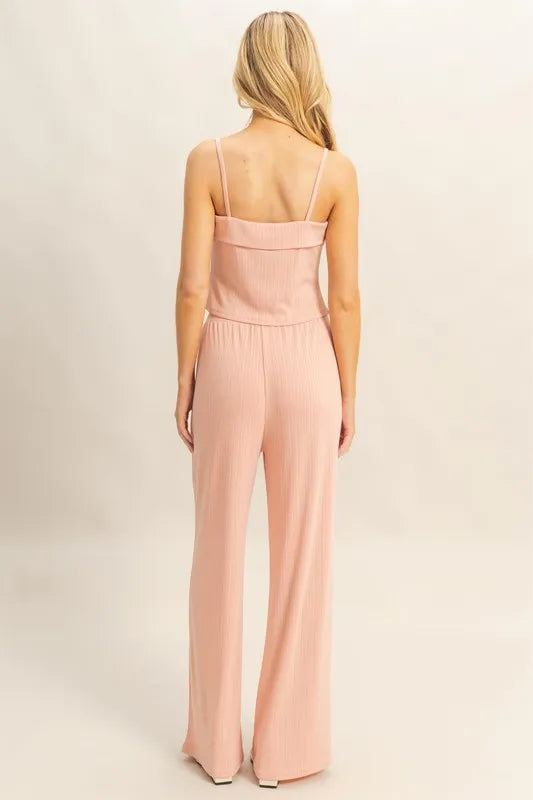 Vesta Rib Knit Cami Top and Pants Set — view 4