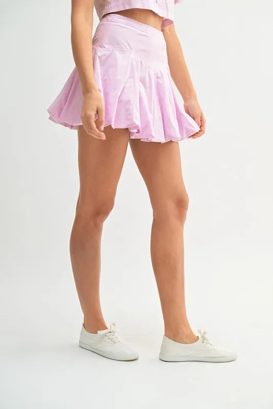 Aurora Puff Sleeve Button Down Top and Bubble Skirt Set — view 10