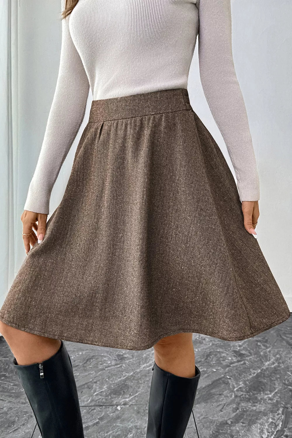 Sekhmet A-Line Textured Skirt — view 2