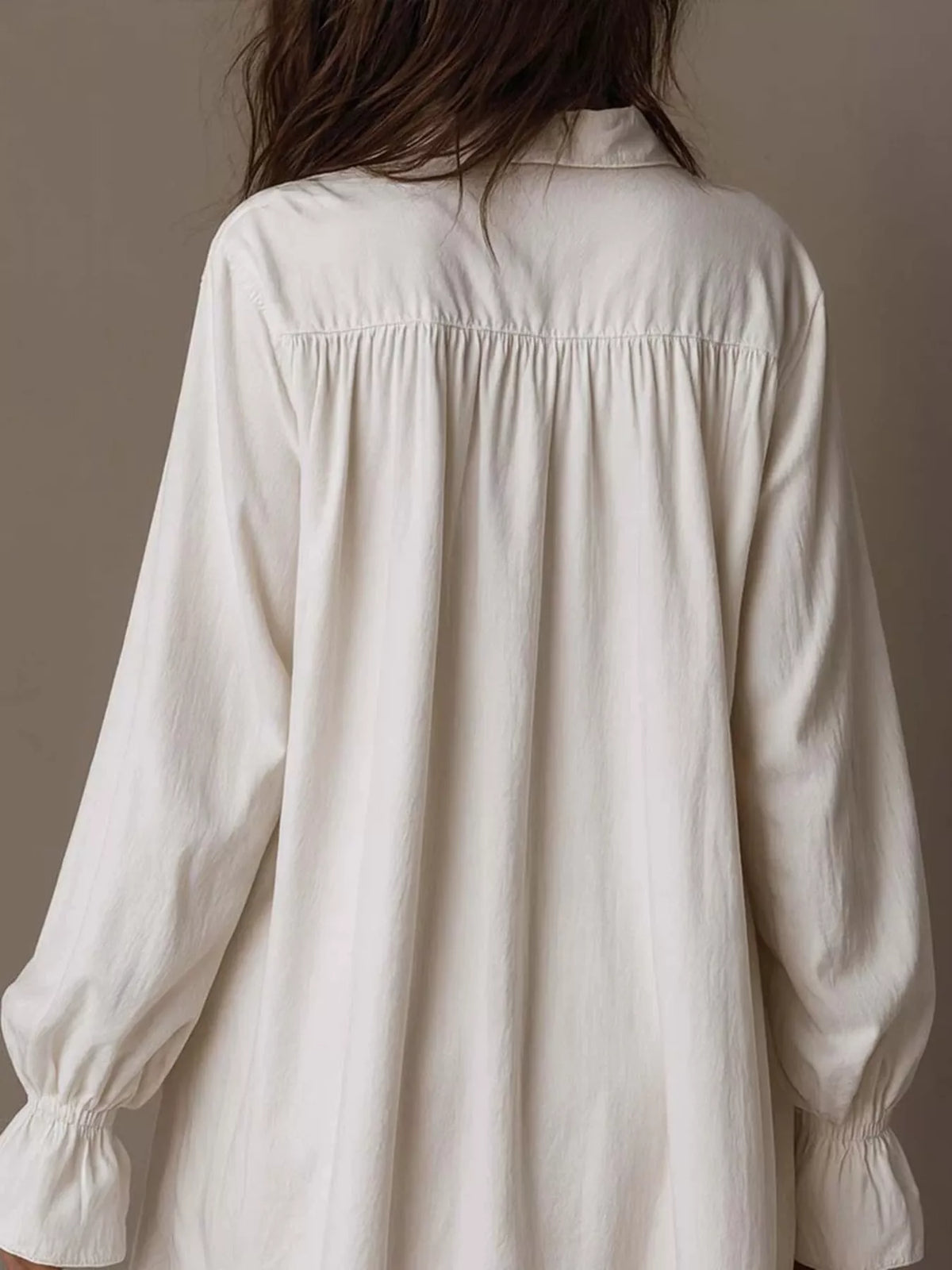 Selene Embroidered High-Low Shirt Dress — view 2