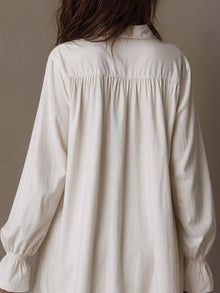 Selene Embroidered High-Low Shirt Dress — thumbnail 2