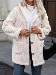 Vesta Cozy Button Up Hooded Fleece Outerwear — thumbnail 5