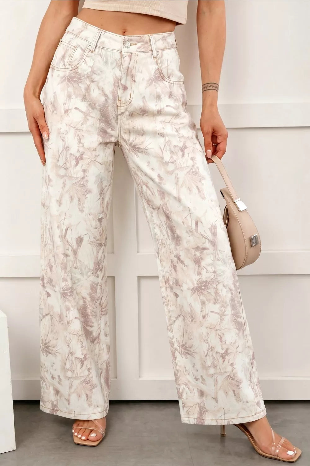Artemis Woodland Camo Tummy Control Denim Wide Leg Jeans — view 2