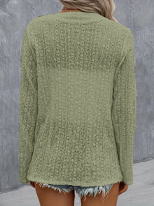 Brigid Eyelet Roll-Tab Sleeve Cardigan — thumbnail 18