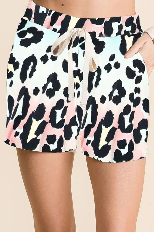 Fortuna Gradation Leopard Print Shorts with Twill Tape — view 16
