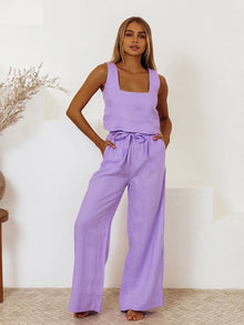 Hathor Square Neck Sleeveless Top and Pants Set — thumbnail 7