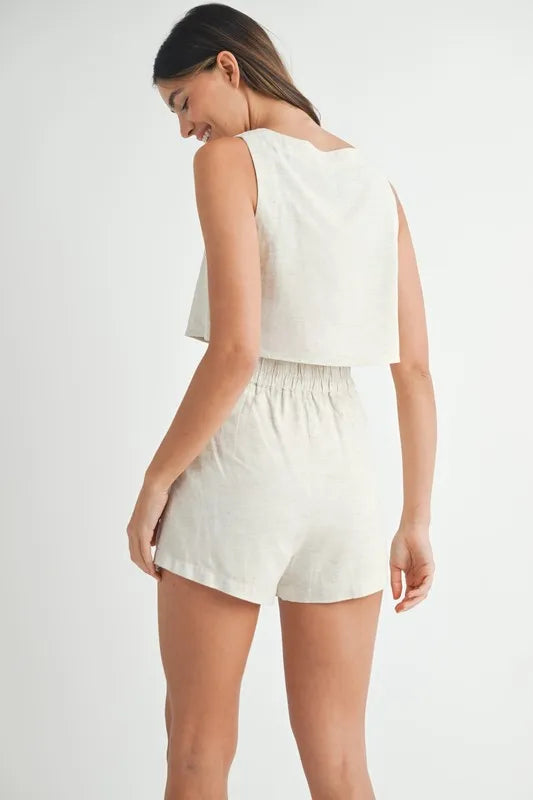 Eir Sleeveless Crop Top and Shorts Set — view 4