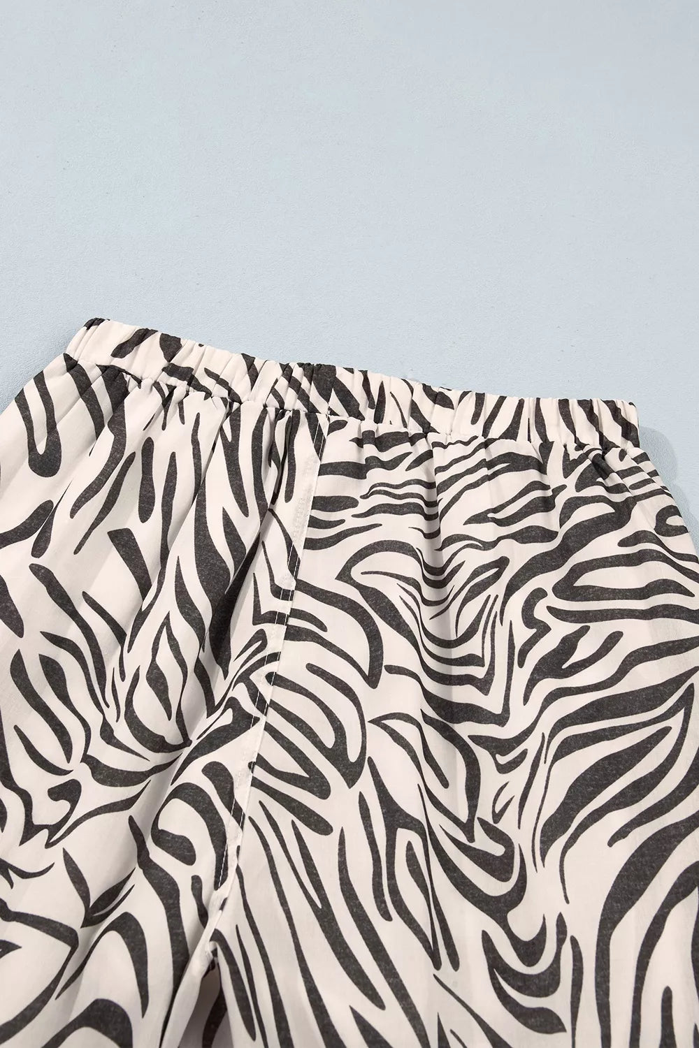 Iris Multicolour Western Print Zebra Pattern Elastic Waist Pocket Pants — view 11