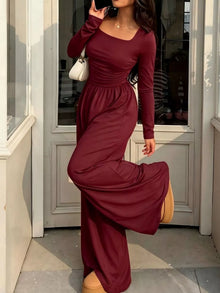 Bastet Ruched Square Neck Wide-Leg Jumpsuit — thumbnail 17