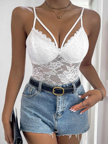 Selene Spaghetti Strap Lace Bodysuit — thumbnail 3