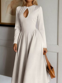 Eos Keyhole Long-Sleeve Midi Dress — thumbnail 2