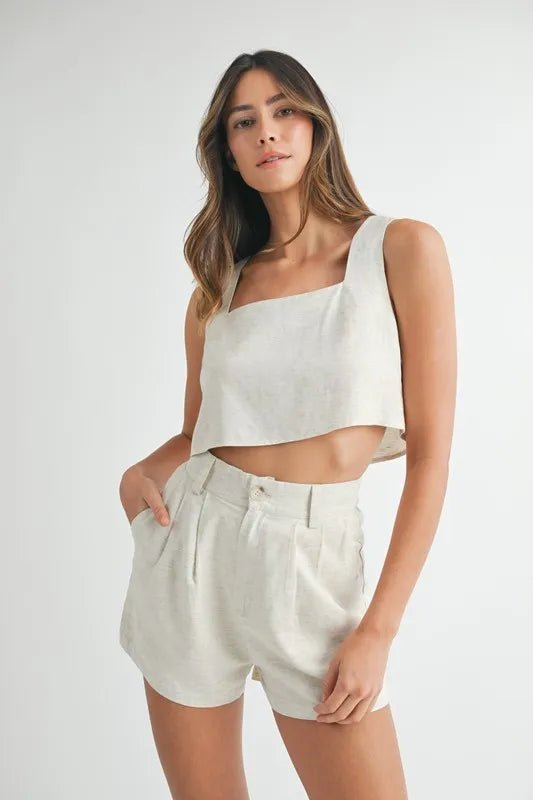 Eir Sleeveless Crop Top and Shorts Set — view 2