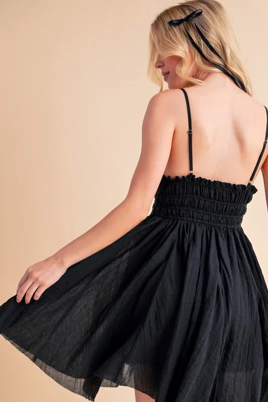 Hecate Lace Detail Mini Cami Dress — view 8