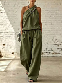Selene Sleeveless Top and Wide-Leg Pants Set — thumbnail 7
