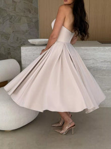 Eos Strapless Ruched A-Line Midi Dress — thumbnail 4