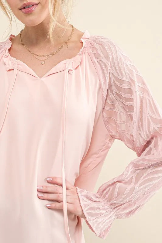 Hathor Textured Sleeve Blouse — view 6