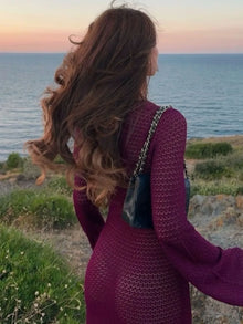 Kali Slit Plunge Flare Sleeve Cover-Up Dress — thumbnail 7