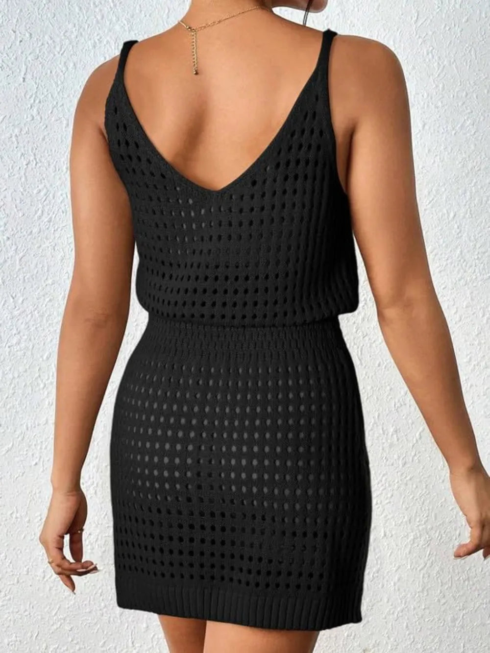 Morrigan Openwork V-Neck Sleeveless Cover Up Dress — view 9