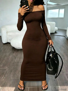 Demeter Off-Shoulder Bodycon Maxi Dress — thumbnail 3