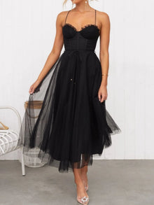 Hecate Sweetheart Neck Tulle Midi Dress — thumbnail 6