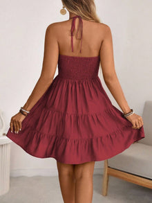 Ishtar Smocked Halter Neck Tiered Dress — thumbnail 14