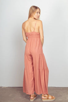 Hera Sleeveless Ruched Wide Leg Jumpsuit — thumbnail 2
