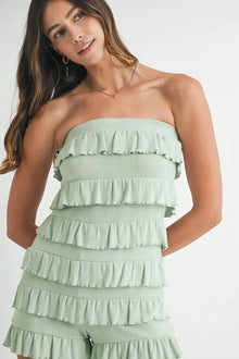 Gaia Ruffled Tube Romper — thumbnail 11